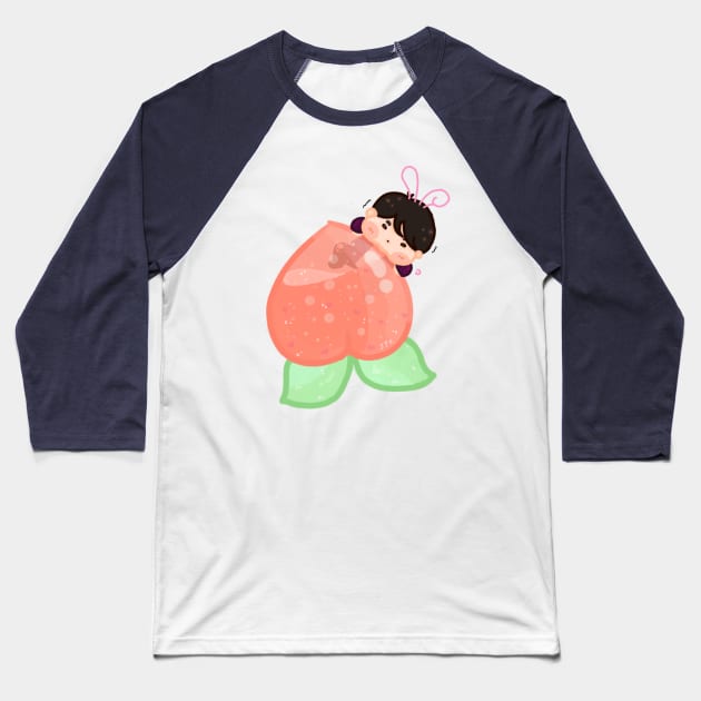 Peach kook Baseball T-Shirt by Byunfrog